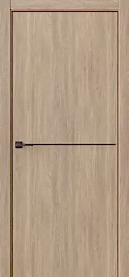 Дверное полотно WestStyle IN-39 Брандо Черная алюм.кромка + молдинг (зарезка под замок 1895)