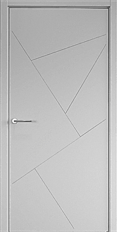 Дверное полотно Геометрия-2 эмаль Серый (с замком 1895M)