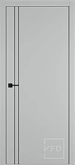 Дверное полотно VFD Urban-2V Emalex Steel Black Mould BE (кромка с 4-х сторон)